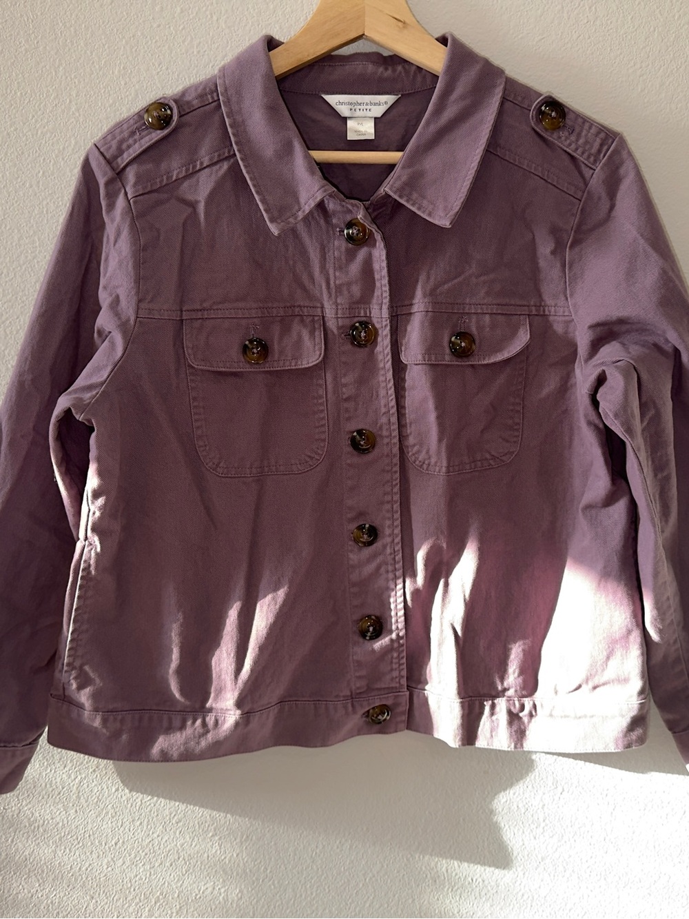 Christopher & Banks Dusty Mauve Cotton Top